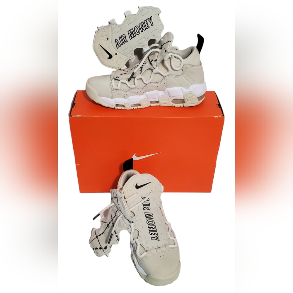Nike Air More Money Womens Sneakers Size 8 Beige Snakeskin Shoes AO1749-001